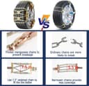 Thumbnail 2 de Snow Chains Adjustable Tire Chains for 225–285mm 🚗