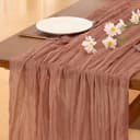 Thumbnail principal de Socomi 10pcs Dusty Rose Cheesecloth Table Runner 120in 🏺