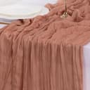 Thumbnail 5 de Socomi 10pcs Dusty Rose Cheesecloth Table Runner 120in 🏺