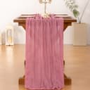 Thumbnail 2 de Socomi 10pcs Mauve Cheesecloth Table Runner 120in 🧵