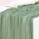 Thumbnail principal de Socomi 6pcs Sage Green Cheesecloth Table Runner 120in 🏠