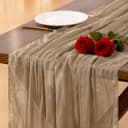 Thumbnail principal de Socomi Nude Brown Cheesecloth Table Runner 120 in 🧵