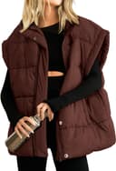 Thumbnail principal de Songling Oversized Puffer Vest Women’s Quilted Warm Coat 🧥