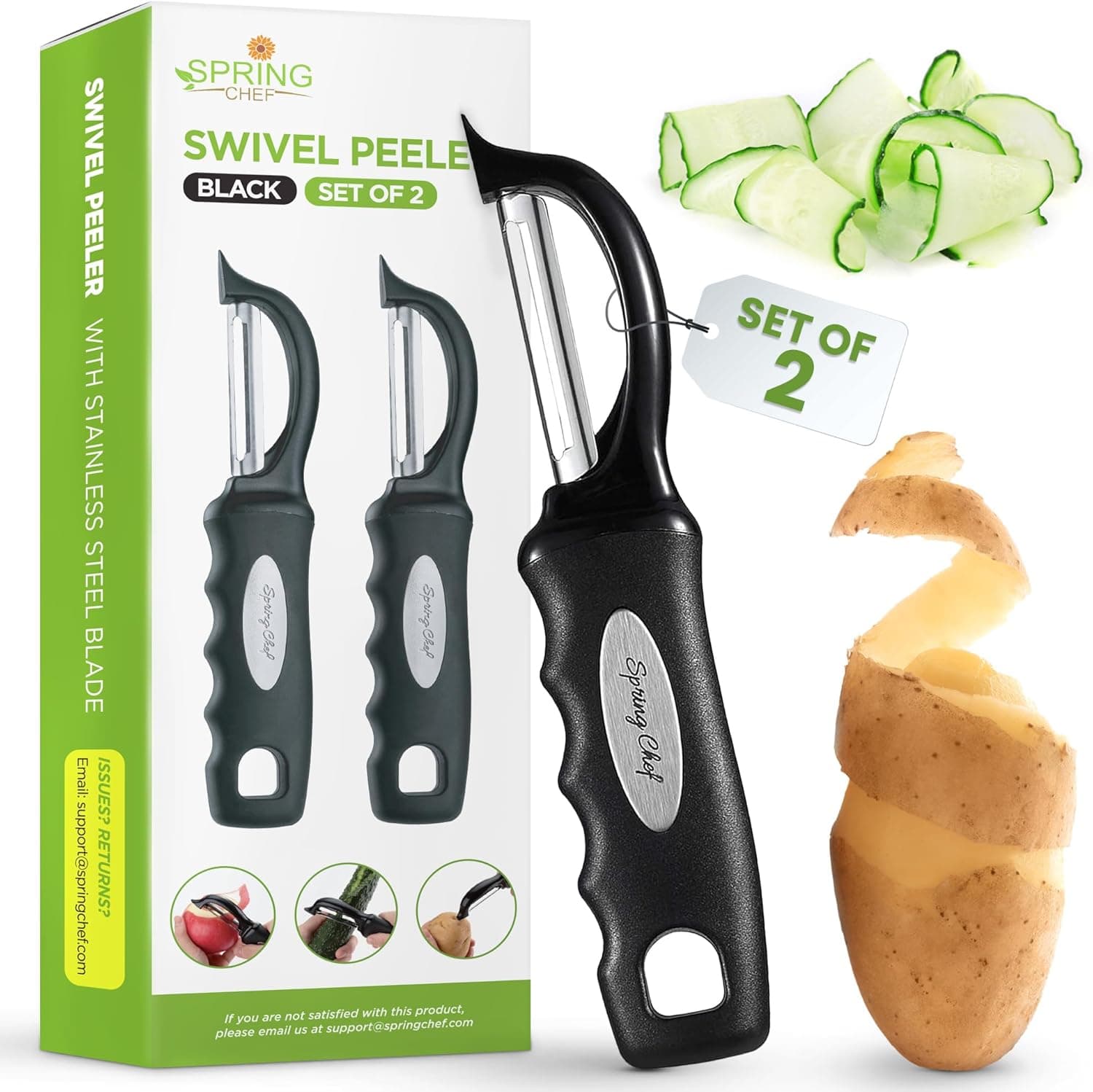 Spring Chef Premium Swivel Peeler, 2-piece ⚙️