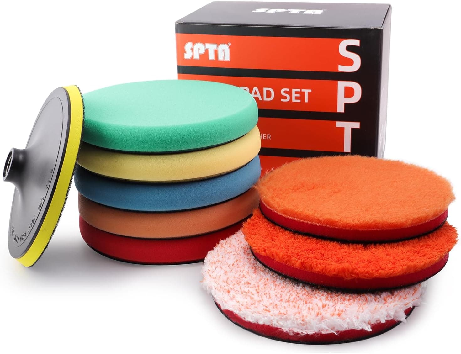 SPTA 9Pcs 7" Polishing Pads Kit 🧽