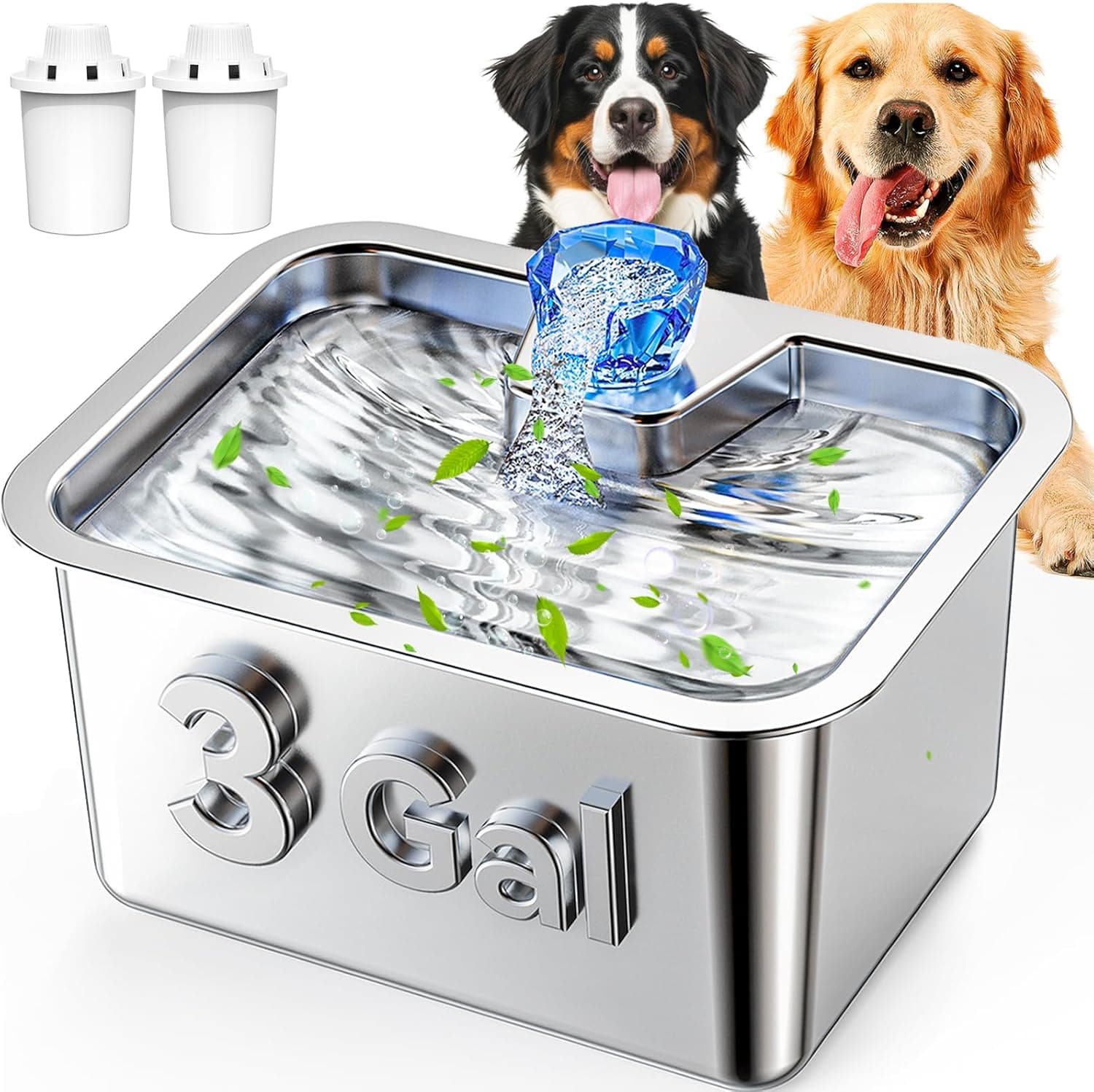 Stainless Steel Dog Water Fountain 3 Gallon 🐶