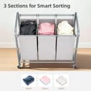 Thumbnail 2 de Storage Maniac 3 Section Laundry Sorter, 35.6 Gal 📦