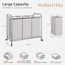 Thumbnail 3 de Storage Maniac 3 Section Laundry Sorter, 35.6 Gal 📦