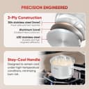 Thumbnail 3 de SUNHOUSE 3-Quart Stainless Steel Saucepan with Lid 🍳