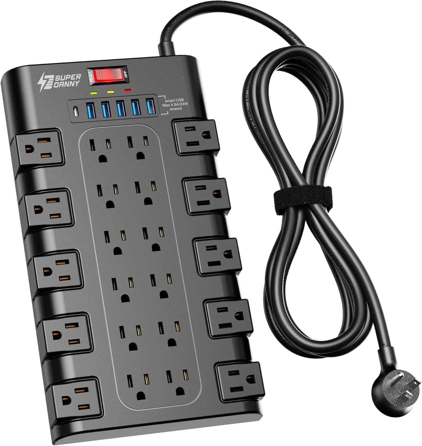 SUPERDANNY Surge Protector 22-Outlets, 2100J 🪫