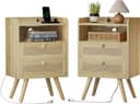 Thumbnail principal de SUPERJARE 2 Drawer Night Stand 25.2" with Charger 🛏️
