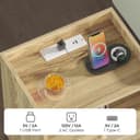 Thumbnail 3 de SUPERJARE 2 Drawer Night Stand 25.2" with Charger 🛏️