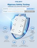 Thumbnail 5 de SUREANCE 6-Outlet Power Strip with USB-C, 1050J 🔌
