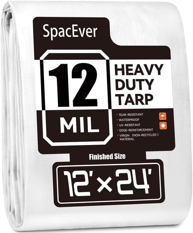 Tarp Heavy Duty 12x24 FT 12 Mil Waterproof Tarp 🏕️