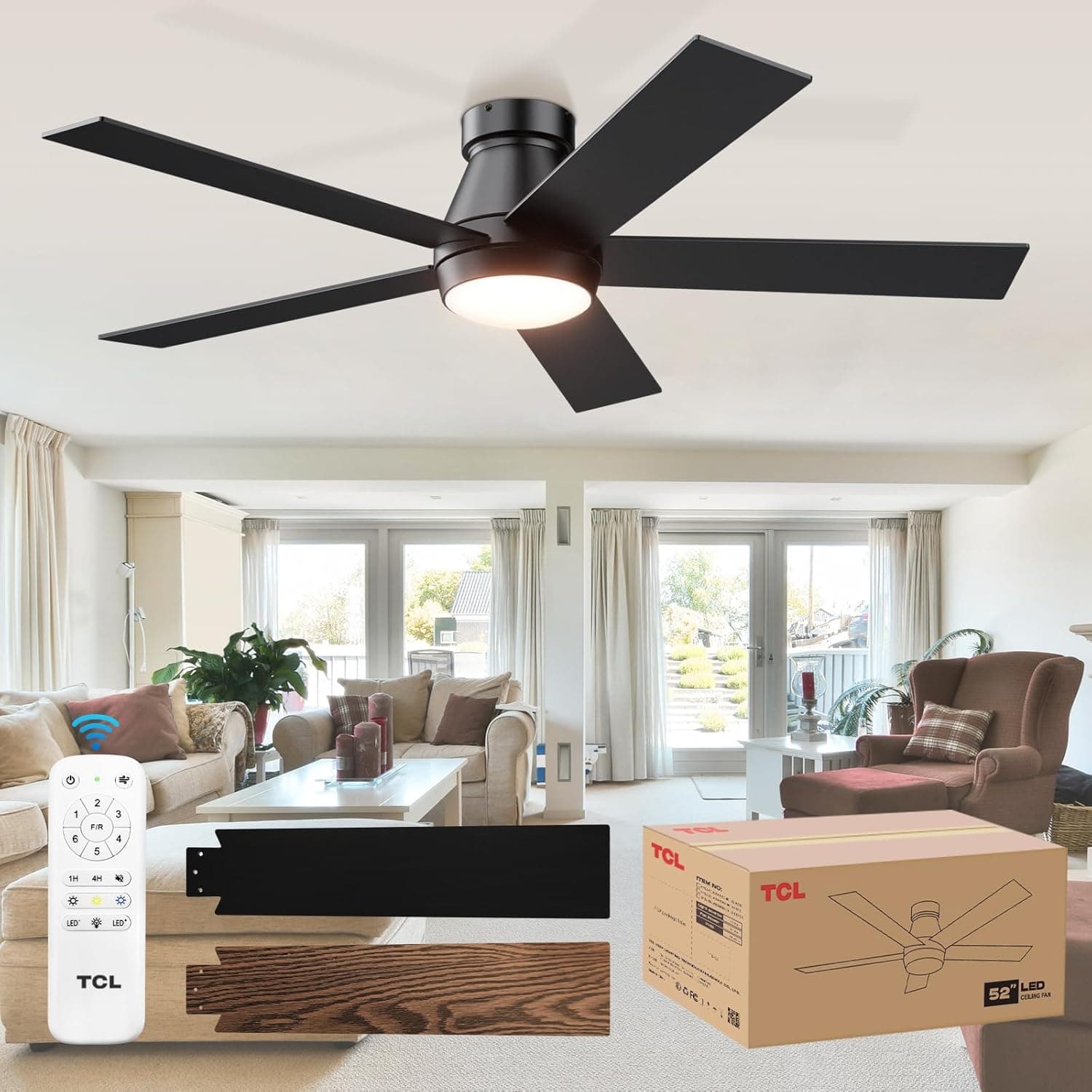 TCL 52" Ceiling Fan with Lights — 6 Speeds 🛋️
