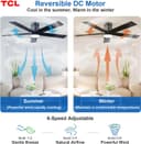 Thumbnail 3 de TCL 52" Ceiling Fan with Lights — 6 Speeds 🛋️