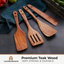 Thumbnail 2 de Teak Wooden Spatula Set of 4 for Cooking 🍽️