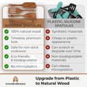 Thumbnail 3 de Teak Wooden Spatula Set of 4 for Cooking 🍽️