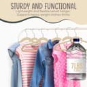 Thumbnail 5 de TechZoo 50 Premium Kids Velvet Hangers 14" — Non-Slip 🧸