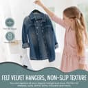 Thumbnail 2 de TechZoo 50 Premium Velvet Hangers, 14" ⌚