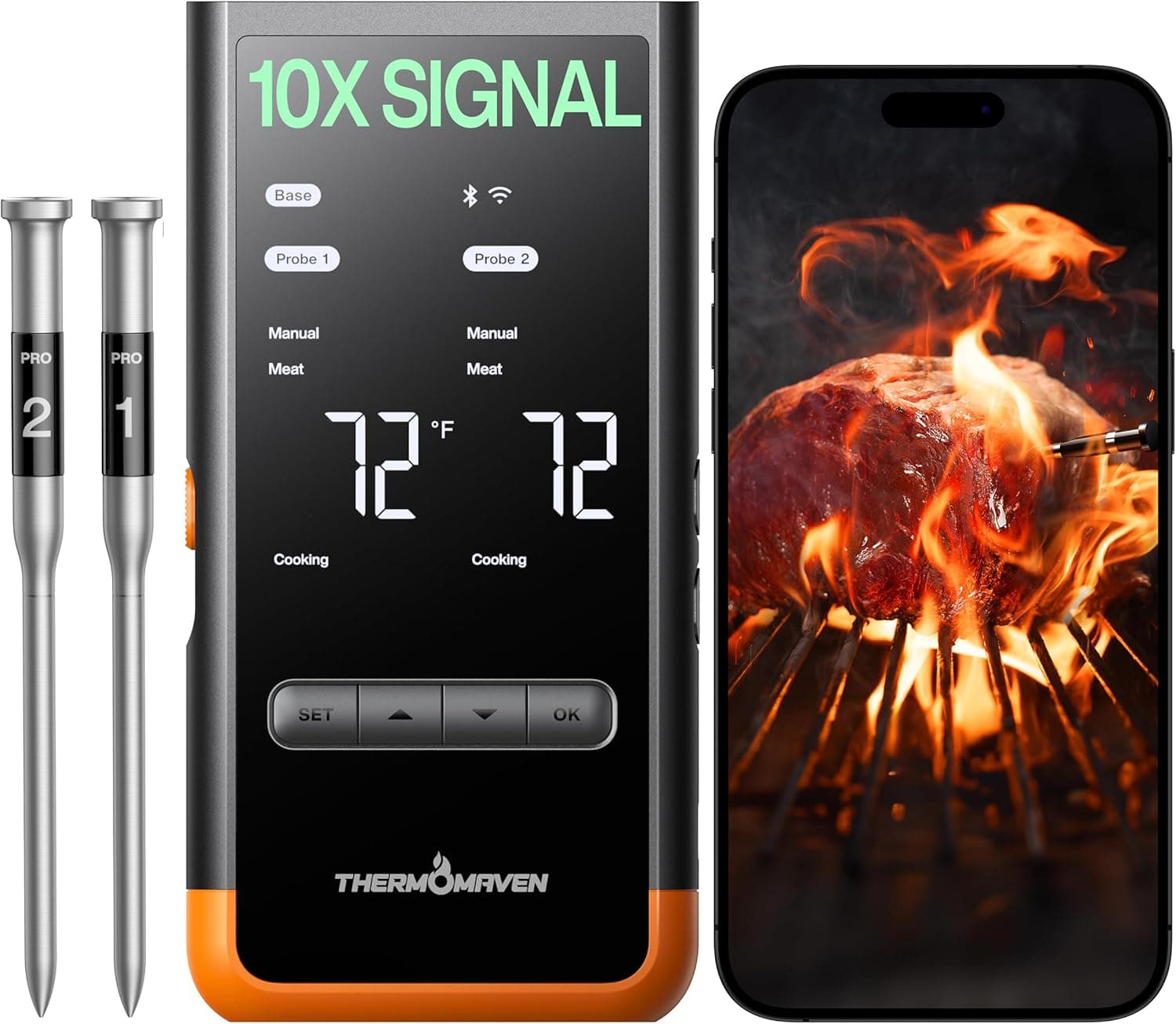 ThermoMaven Smart Meat Thermometer with 6 Sensors ⚡