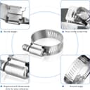 Thumbnail 3 de TICONN 40PCS Hose Clamp Set 1/4"–1-1/8" for Plumbing 🔧