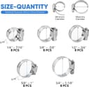Thumbnail 6 de TICONN 40PCS Hose Clamp Set 1/4"–1-1/8" for Plumbing 🔧