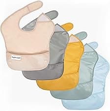 Tiny Twinkle Mess-Proof Bibs, 5-Pack ⚡