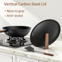 Thumbnail 4 de Todlabe Carbon Steel Wok 13-Inch for Stovetop Cooking 🍳