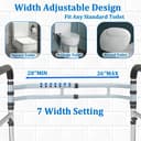 Thumbnail 1 de Toilet Safety Rails 300 lb Adjustable Toilet Handle 🚽