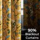 Thumbnail 3 de Topfinel Mustard Yellow Vintage Curtains 84 in 🏠