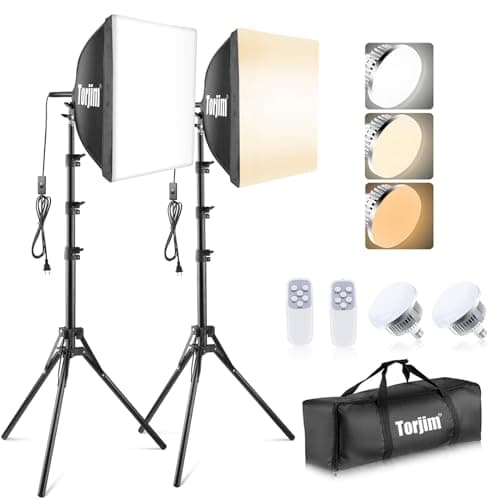 Torjim Softbox 16" x 16" LED Softbox Kit 📷