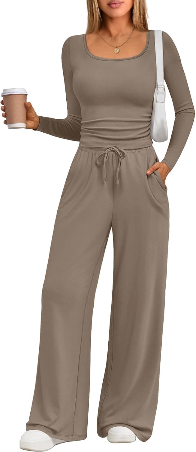 Trendy Queen 2 Piece Scoop Neck Lounge Set womens lounge set 👗