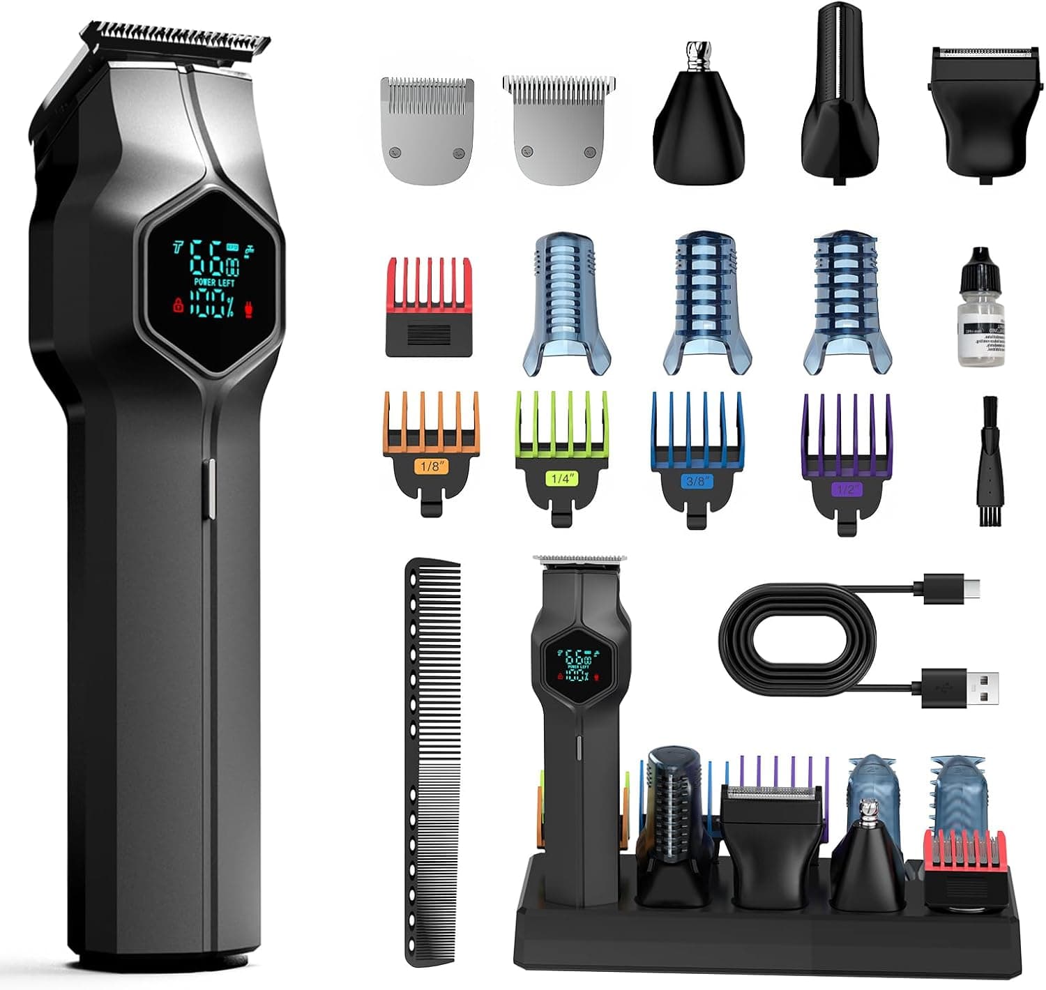 TRIMX Beard Trimmer for Men with Magnetic Snap-on Heads ⌚