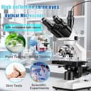 Thumbnail 3 de Trinocular Microscope 40X–5000X with HD USB Camera 📷
