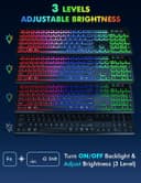 Thumbnail 1 de Trueque Wireless Keyboard and Mouse Combo full-size RGB Backlit 🎧