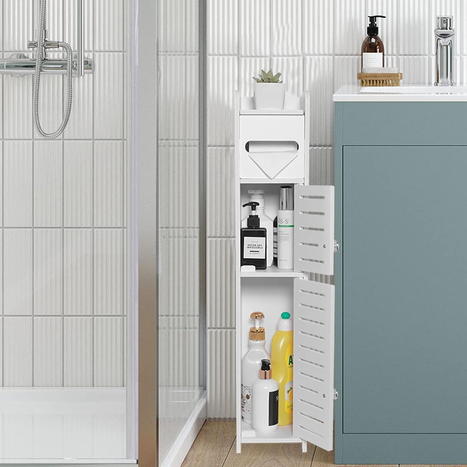 TuoxinEM Storage Cabinet Slim Over-Toilet 2-Shelf 🚽