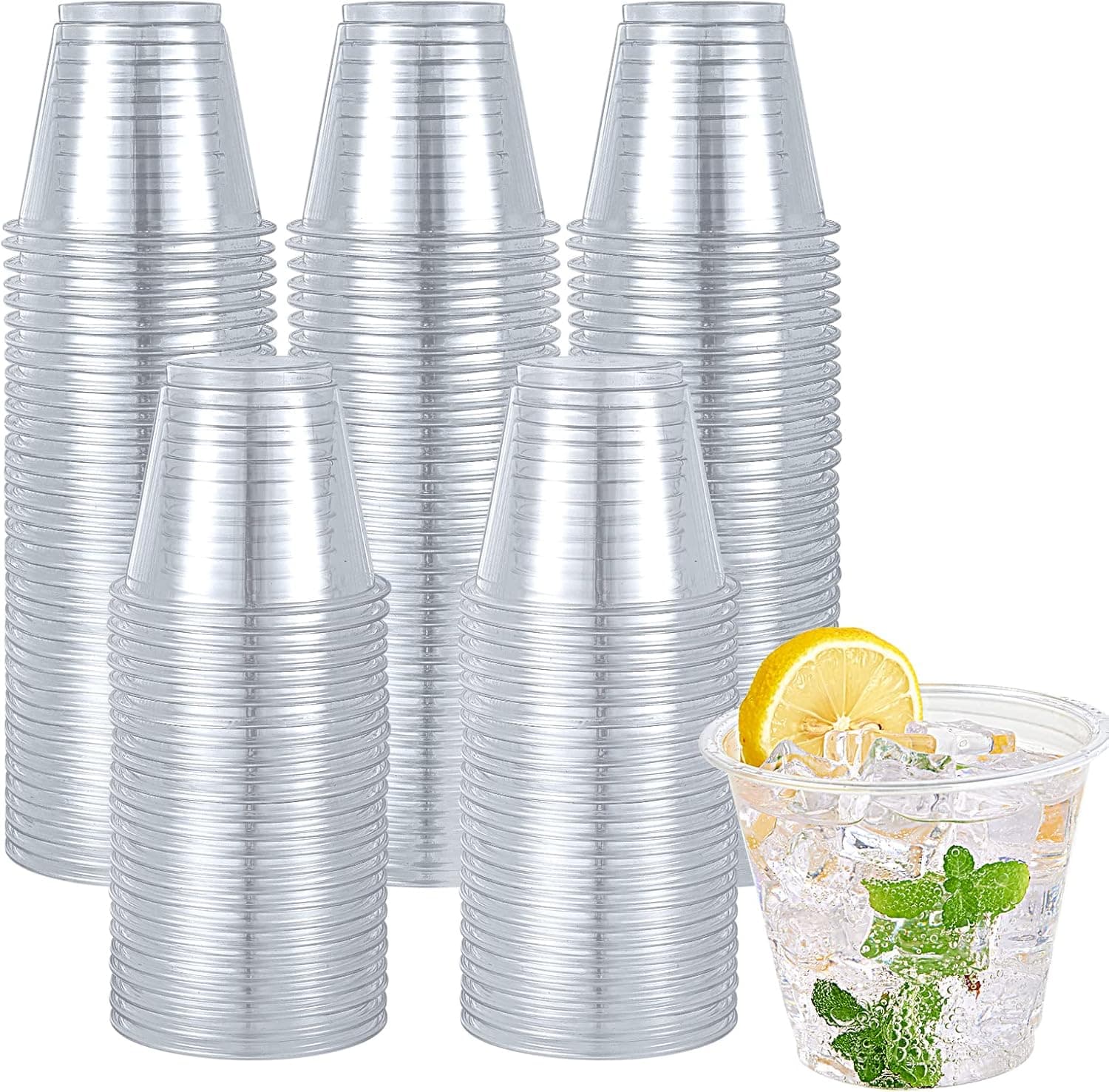 Turbo Bee 9oz Clear Plastic Cups 300-pack 🥤