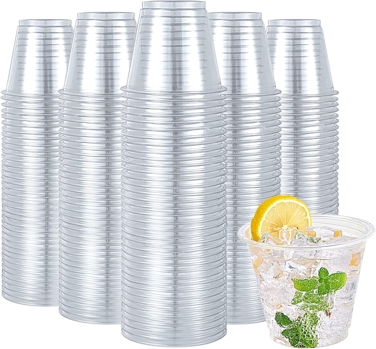 Turbo Bee 9 oz Clear Plastic Cups 600-Pack 🥤