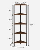 Thumbnail 1 de TUTOTAK Corner Shelf with LED Light 5-Tier Corner Bookshelf 🗄️