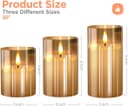 Thumbnail 4 de Tyawon Glass Flameless LED Candles Pack of 3 🕯️