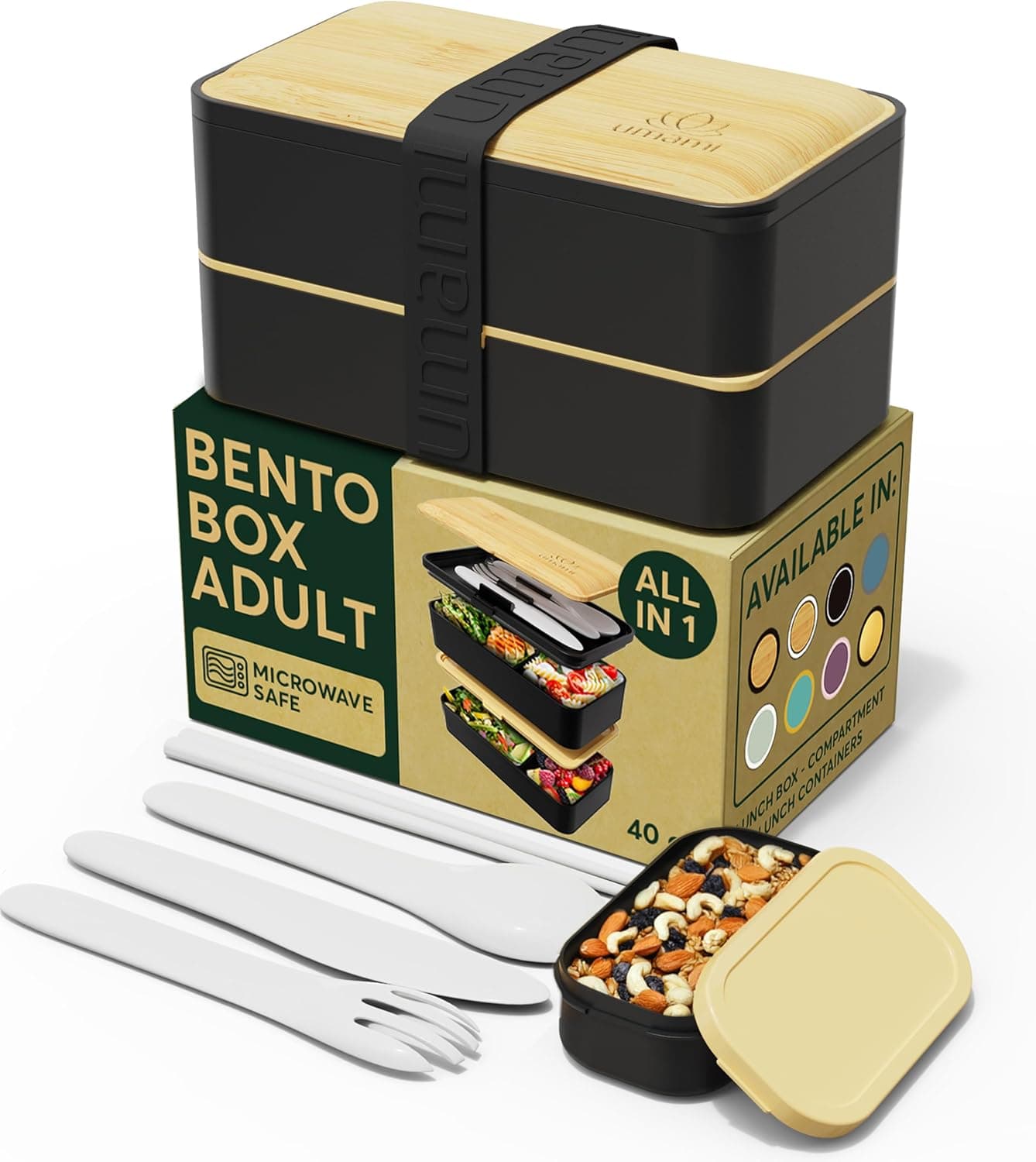 Umami Bento Box Adult All‑in‑1 40 oz 🍱
