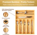 Thumbnail 1 de Umilife Bamboo Drawer Organizer, 7-Slot ⚙️