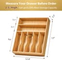 Thumbnail 2 de Umilife Bamboo Drawer Organizer, 7-Slot ⚙️