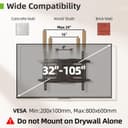 Thumbnail 2 de USX MOUNT TV Wall Mount for 32–105 in, 165 lb 📺