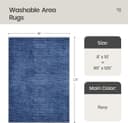 Thumbnail 1 de Valenrug Washable Rugs 6'x9' Navy area rug 🏡