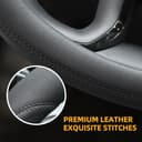 Thumbnail 3 de Valleycomfy Microfiber Leather Steering Wheel Cover 15" 🚗