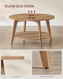 Thumbnail 4 de VASAGLE MAEZO Round Coffee Table 31.5" dia 🌟