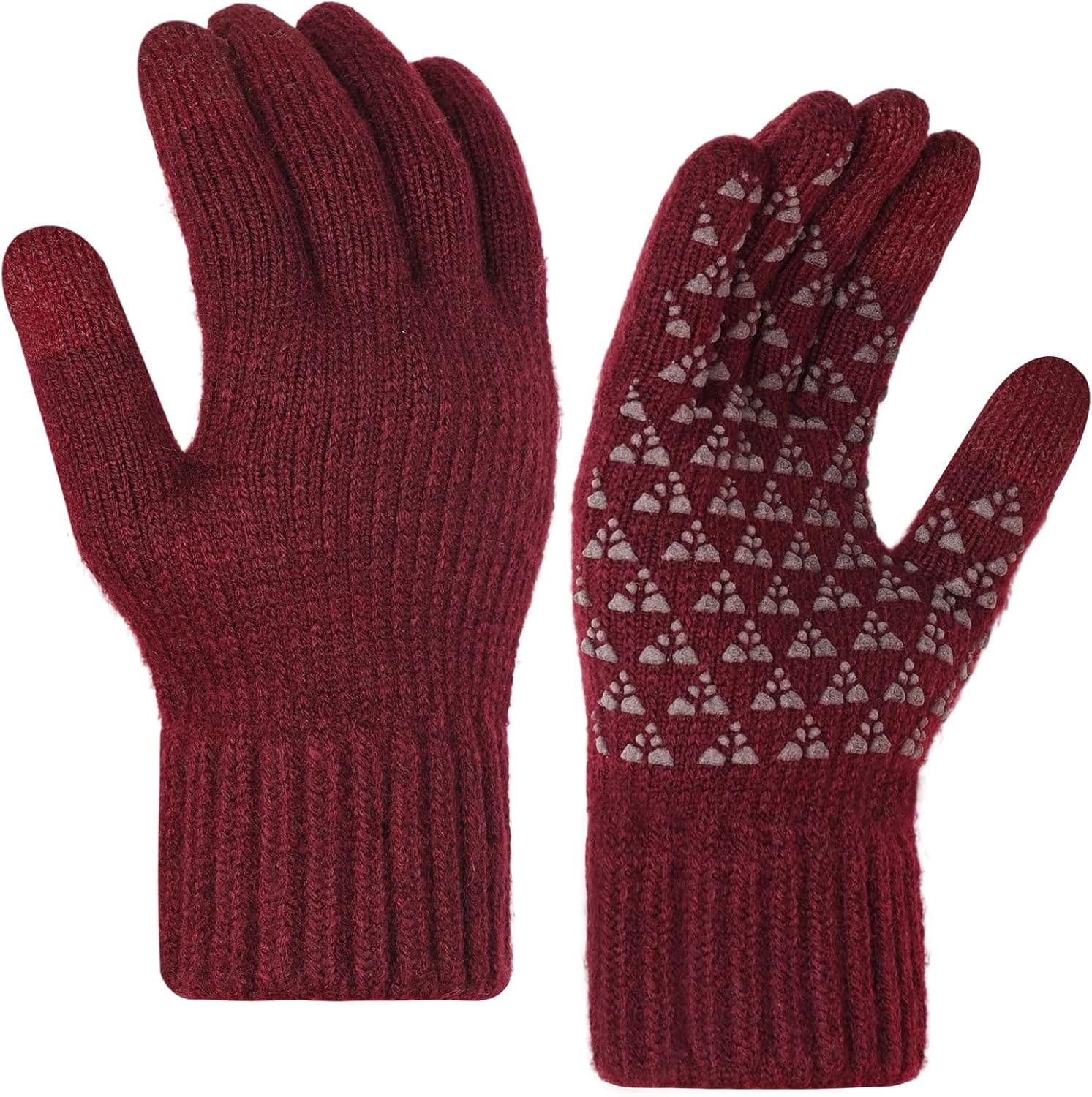 Vgogfly Winter Knit Gloves with Anti-Slip Fleece ⚡