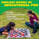 Thumbnail 4 de Vintage Giant 3-in-1 Checkers Game, 24 Chips ♟️